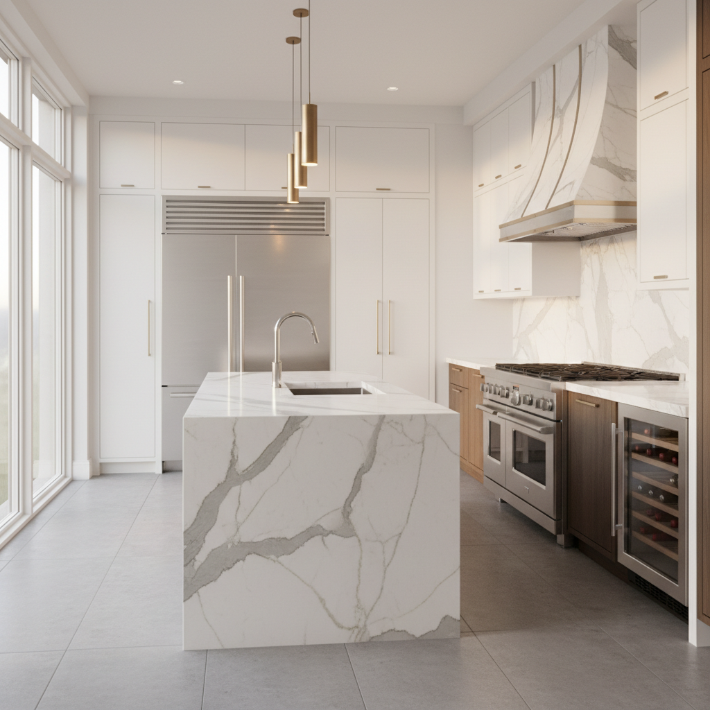 Luxury modern kitchen with premium appliances